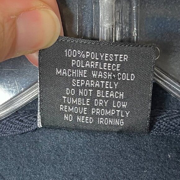 Vision Sports Men's Fleece Jacket Sz L Black Full Zip Up Mock Neck Long Sleeve - Picture 7 of 7